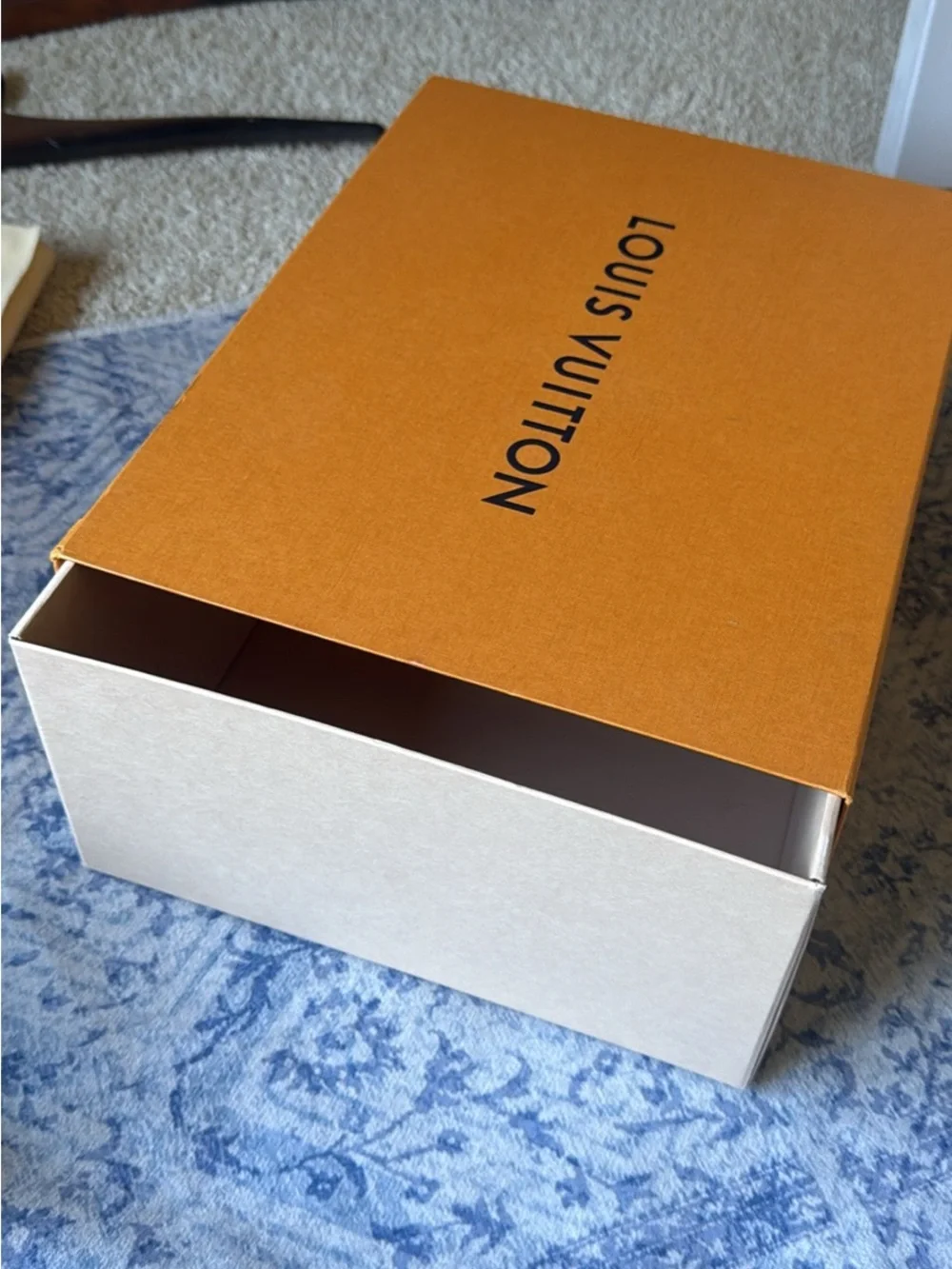 Louis Vuitton Orange and White Gift Box storage LV